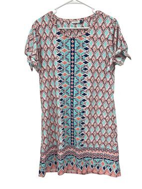 Cabana Life St Barts Shift Dress Tie Sleeves Size Medium